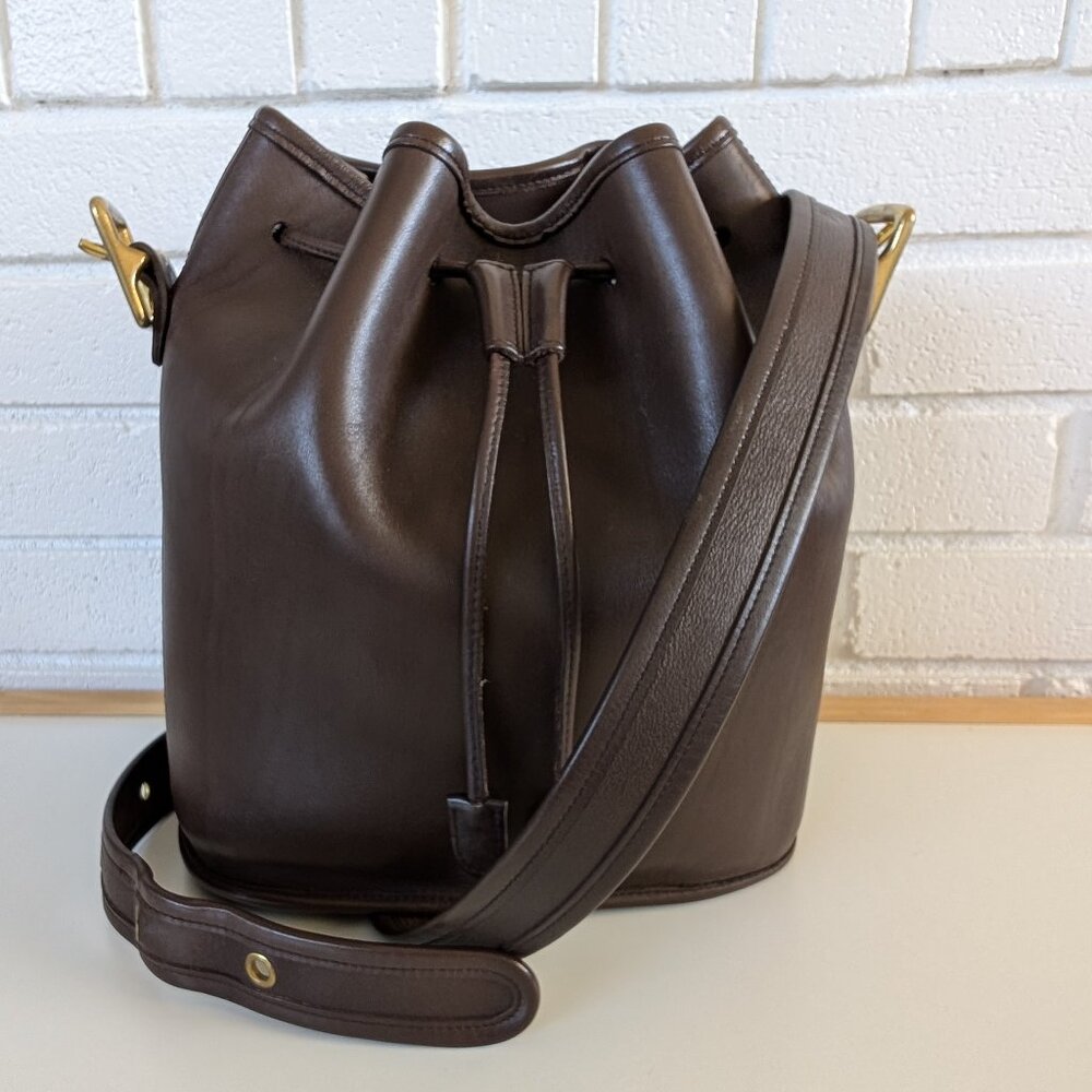 Vintage Coach Lula's Legacy 9952 Drawstring Bucket Bag Handbag Purse Brown